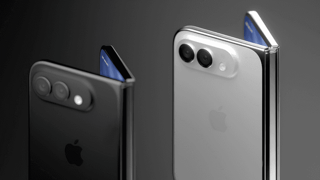 Two sleek, modern smartphones in black and silver, partially open, showcasing their unique designs