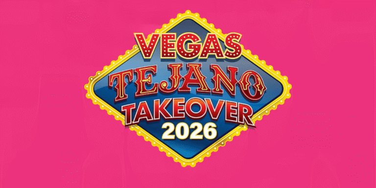 Vegas Tejano Takeover Wraps Up in Las Vegas, Celebrating Music, Culture, and Community Vegas Tejano Takeover 2026 event logo on a bright pink background.